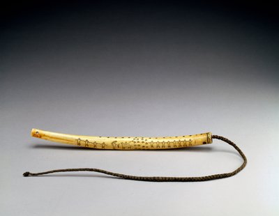 Quirt, engraved elk antler, Crow Nation, c.1840 by American School
